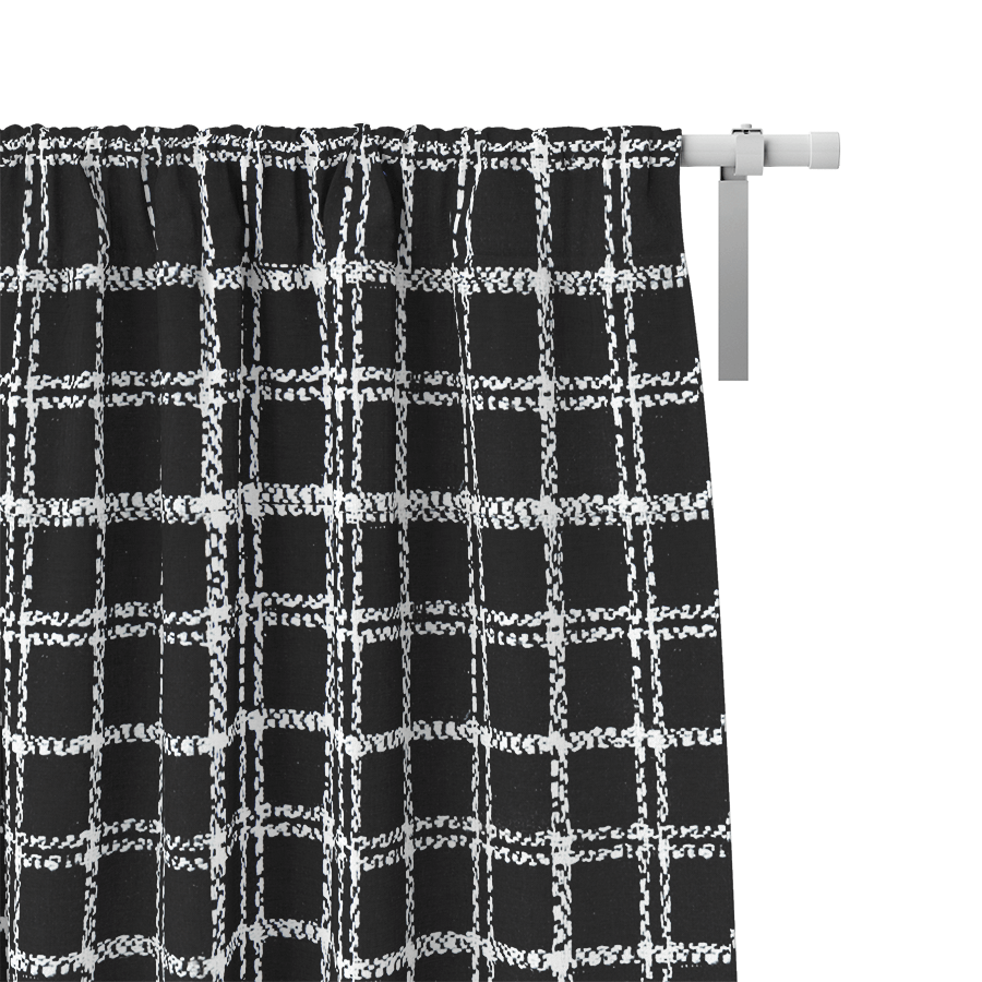 Mia Check Wool Custom Curtains