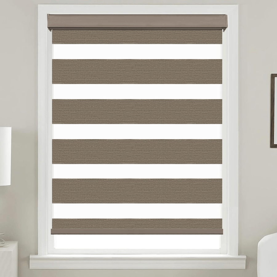 Custom Size Zebra Blinds Dual Layer Roll Up Blind for Living Room