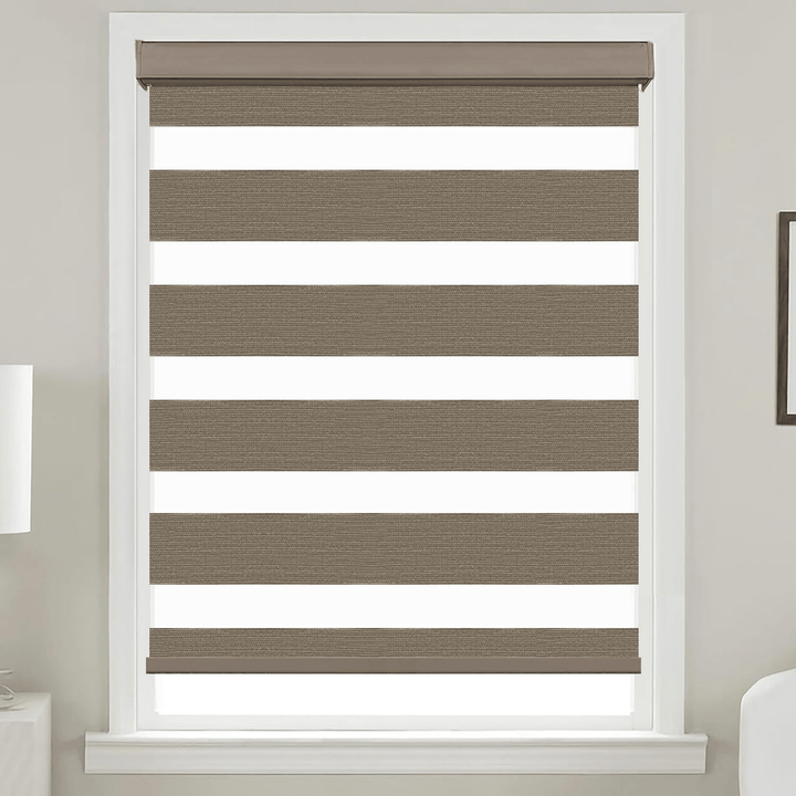 Custom Size Zebra Blinds Dual Layer Roll Up Blind for Living Room