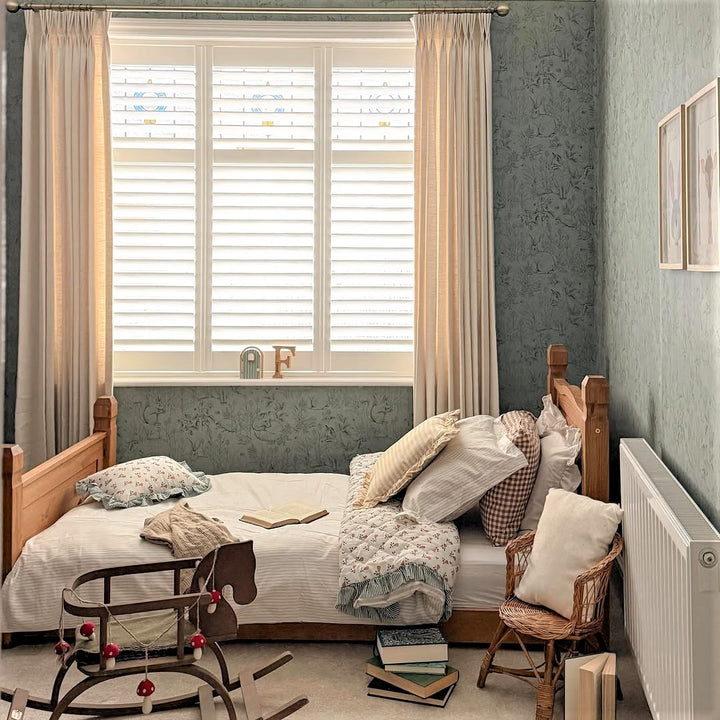 khaki Cream linen curtains for bedroom | Easylife Curtains