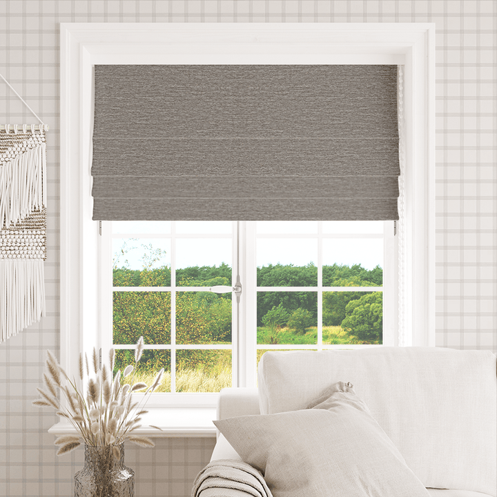 Top Down Bottom Up Roman Shades for Windows Blackout, Cordless Fabric Roman Blinds