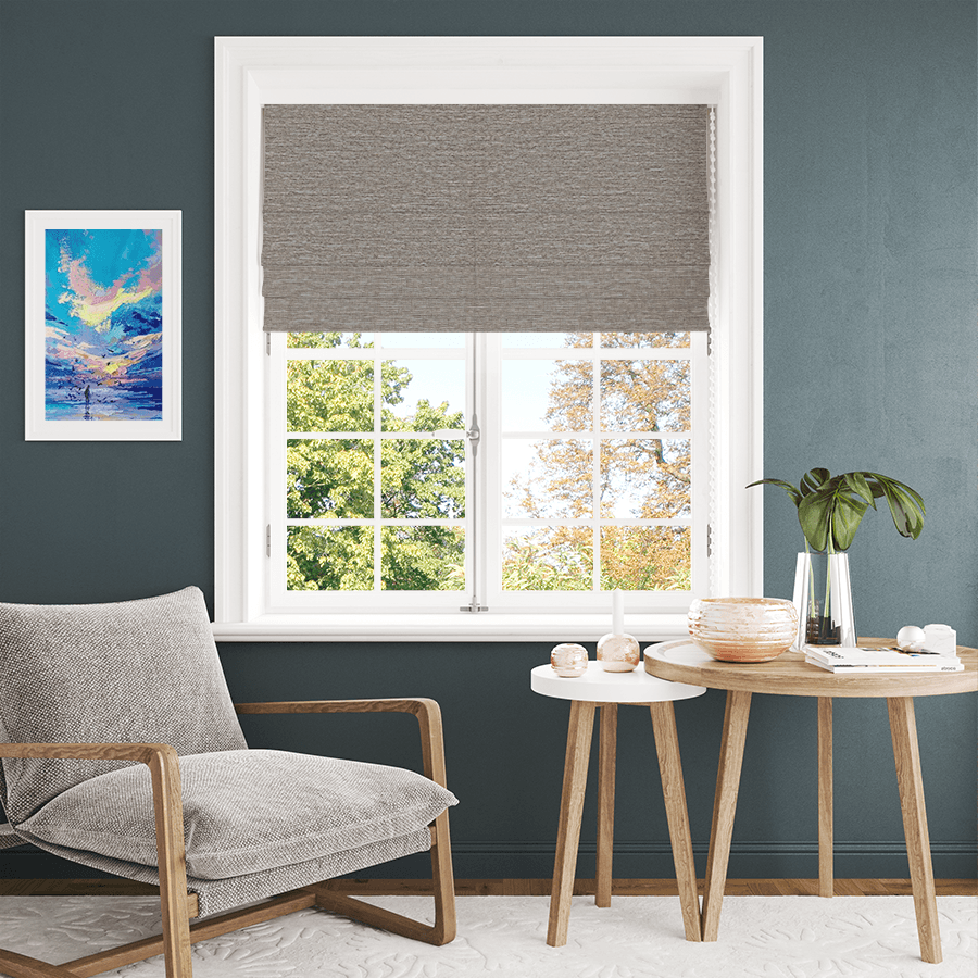 Roman Shades for Windows - Custom Size Off-truffles, Blackout Roman Shades Fabrics