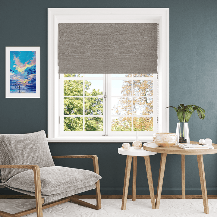 Roman Shades for Windows - Custom Size Off-truffles, Blackout Roman Shades Fabrics