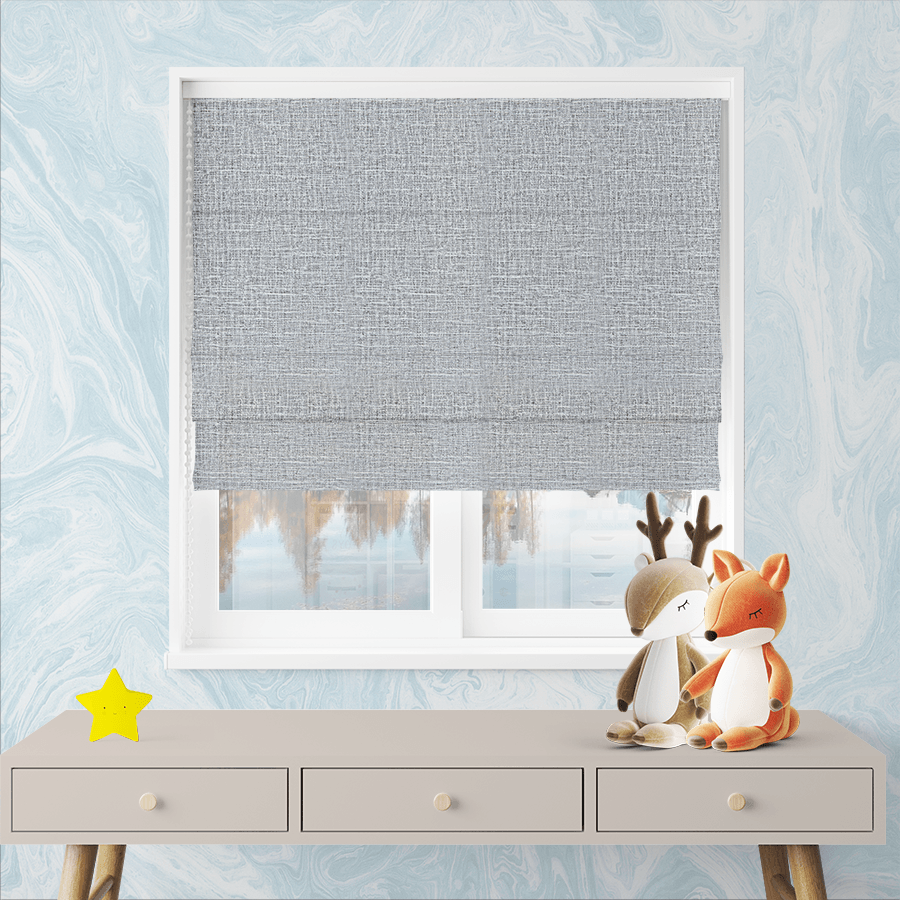 gray roman shades & custom roman window shades