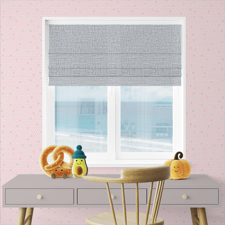 gray roman shades with discount