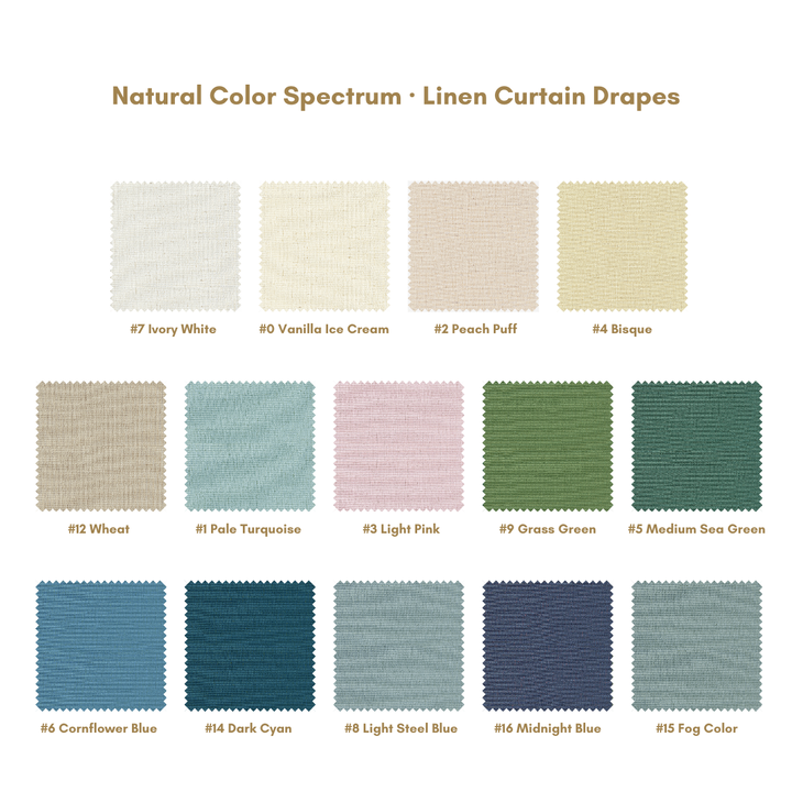 Natural Color Spectrum Linen Curtain Swatches Booklet