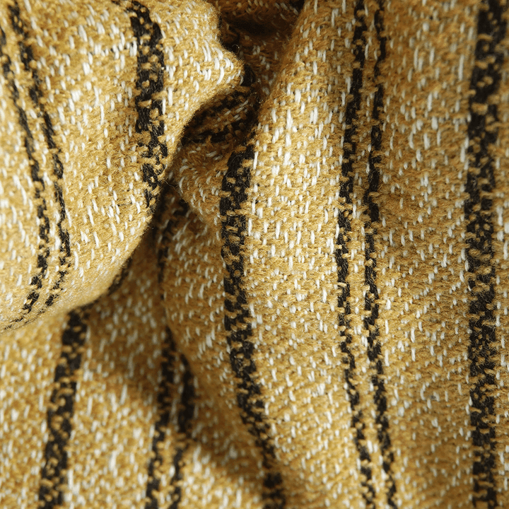 Lena Chalk Stripe wool custom curtains