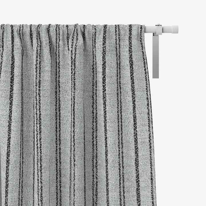 Lena Chalk Stripe wool custom curtains