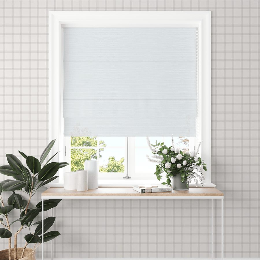 Filtering Pull Down Sheer Roman Blinds Light Blocking and Thermal Insulated Privacy Shades for Living Room