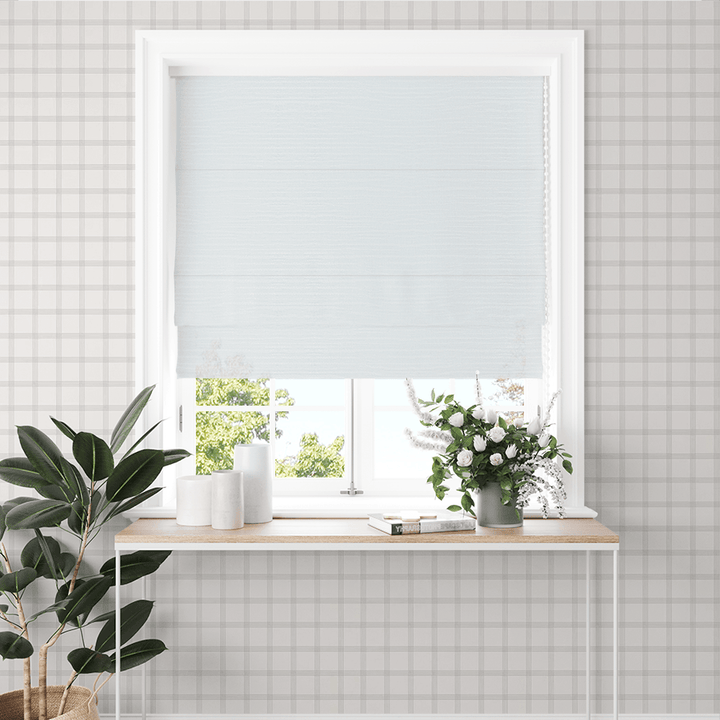 Filtering Pull Down Sheer Roman Blinds Light Blocking and Thermal Insulated Privacy Shades for Living Room