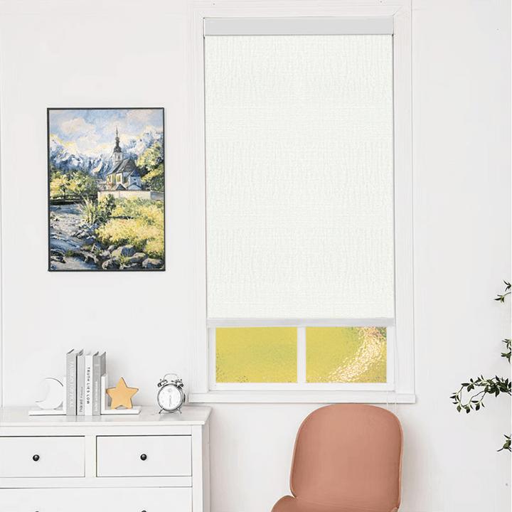 room darkening roller shades with yellow, customize size by Easylife curtains