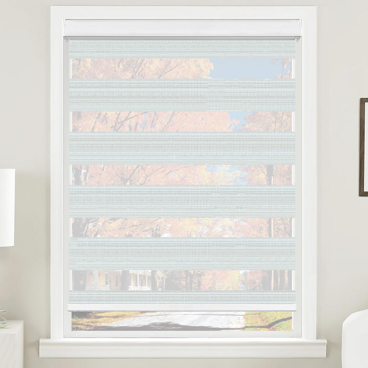 Privacy Free-Stop Sheer Shades zebra Blinds for Indoor Windows