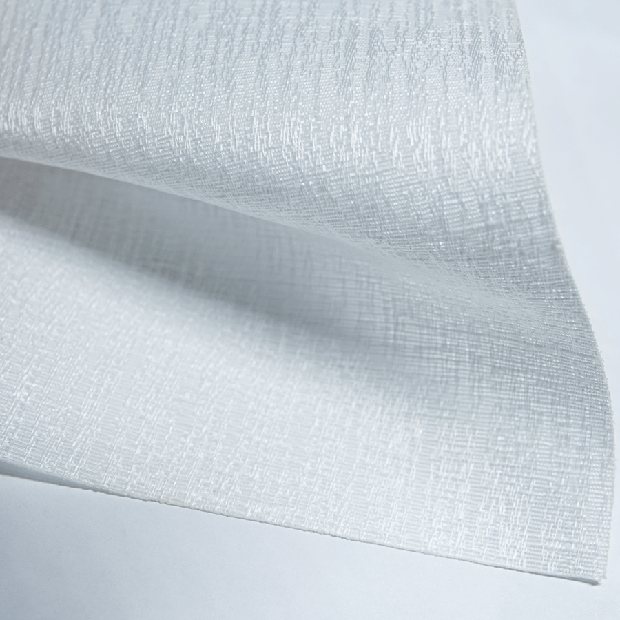 Pearl white fabric roman shades