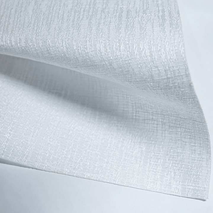 Pearl white fabric roman shades