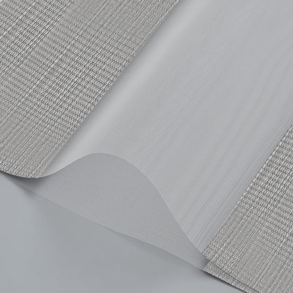 Corded Zebra Blinds for Indoor Windows Dual Layer White Shades for Bedroom Bathroom Living Room Office Easy to Install
