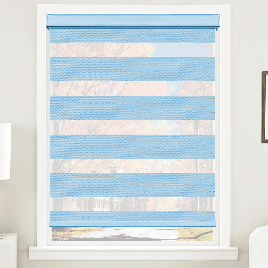Blue Blackout Shades zebra Blinds for Indoor Windows