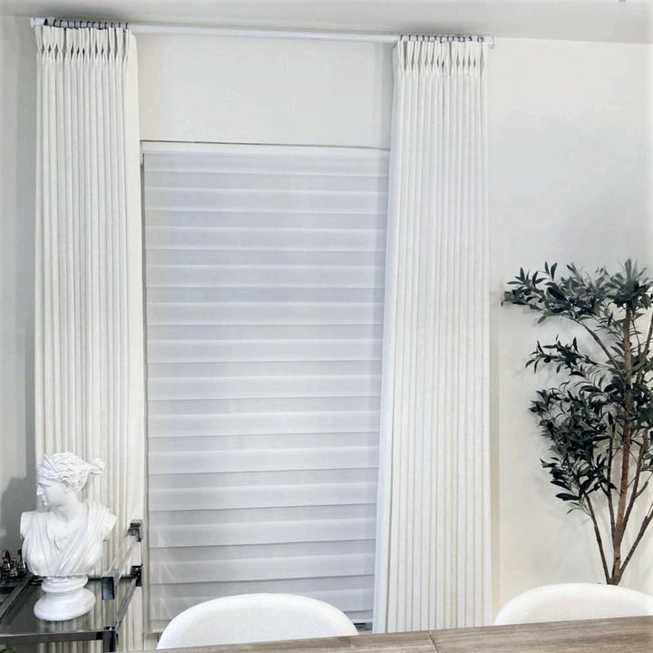 Olivia Linen Blend Curtains Soft Top