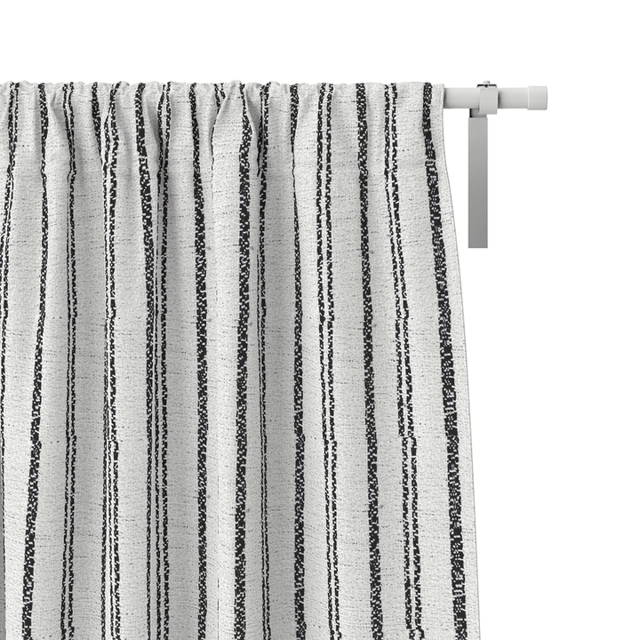 Lena Chalk Stripe wool custom curtains