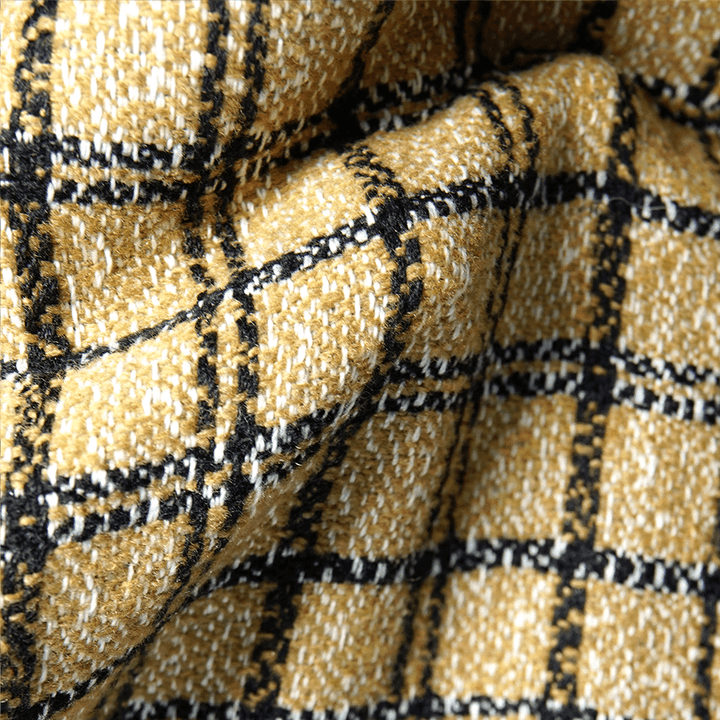 Mia Check Wool Custom Curtains
